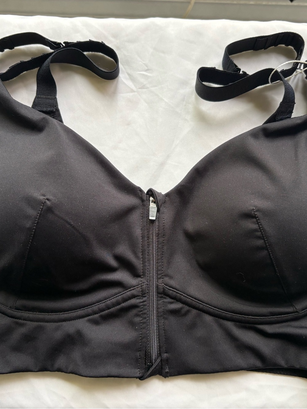 Black Front-Zip Wireless Bra - Women Intimates & Sleepwear